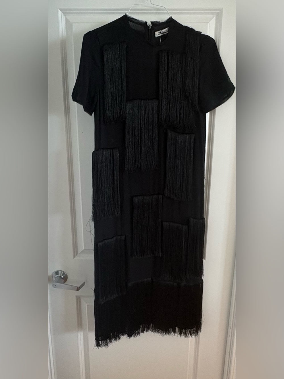 Zara ZW Collection Fringed Midi Dress Size S - Picture 6 of 14